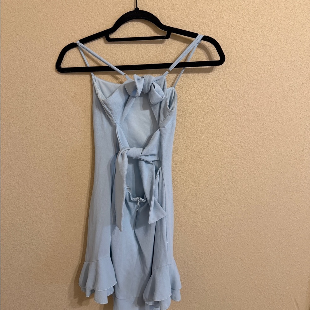 Lucy in the Sky Light Blue Mini Dress - Picture 4 of 4